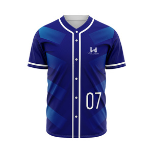 Custom <b>Baseball</b> Jerseys Digital Printing Custom Logo Short Sleeve Full Button Breathable Quick Dry Plus Size Softball Jerseys - Product Image 4