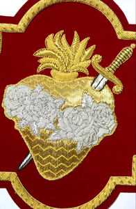 Badges brodés à la main en fils métalliques, broderie sur mesure, tissu sergé de haute qualité, prix très bas, design unique, OEM/ODM - Product Image 3