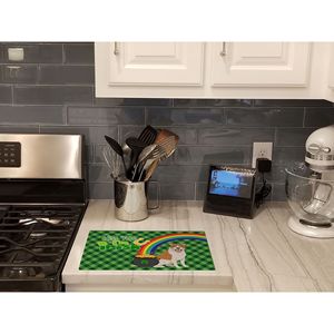 Rojo Blanco Pit Bull Terrier Diseño Grande Día de San Patricio Tabla de cortar de vidrio Decorativo Vidrio templado Cocina Utensilios para servir - Product Image 2