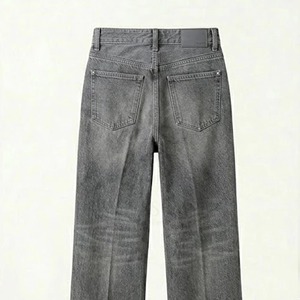 Jeans de Mezclilla con Lavado Ácido para Hombre, Corte Holgado, Estilo Vintage, Ropa Casual de Moda - Product Image 5