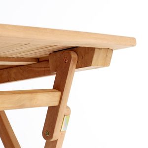 Table d'appoint pliante portable fabriquée au Vietnam | Bois d'acacia massif durable | Mobilier d'extérieur compact pour le camping, les patios et les hôtels - Product Image 4