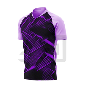 เสื้อฟุตบอลแบบกำหนดเอง เสื้อกีฬาประสิทธิภาพสูง คอวี แขนสั้น ผ้าฝ้าย 100% สำหรับโรงเรียน ชมรม ทีม และกิจกรรมต่างๆ - Product Image 4