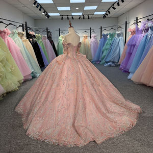 ชุดราตรีปักเลื่อมประดับลูกปัดแบบเปิดไหล่สวยงาม รุ่น Jancember 6830 สำหรับสาววัย 15 ปี - Product Image 4