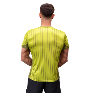 T-shirt à manches courtes pour homme Caprio, vert lime, 100% coton, uni, col rond, coupe classique, respirant, séchage rapide, sportif, tricoté, coupe classique - Product Image 5
