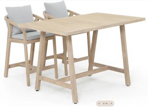 Chaise de hauteur de barre de cadre en bois de dossier tissé moderne durable pour l'extérieur et l'intérieur pour la salle à manger de villa et les hôtels fournis par le Vietnam - Product Image 5