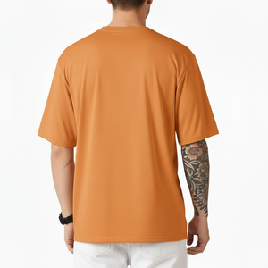 T-shirt personnalisé pour homme, coupe ample, effet vieilli, en jersey épais, délavé, style streetwear vintage - Product Image 4