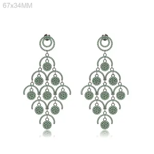Metarock jewelrys-pendientes de GEMA de araña hechos a mano, pendientes de GEMA de Jhumka, Gema cromada, hechos en la India - Product Image 1