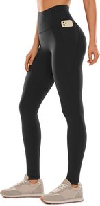 Fitness YOGA Butterluxe Women's Workout Leggings 25" - High Waist Gym Yoga <b>Pants</b> And Pockets Buttersoft Deep Purple - Product Image 2
