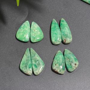 9 pares de gemas de crisoprasa verde natural de 137 quilates para hacer joyas, 24x8 15x9 mm # 19985 - Product Image 3
