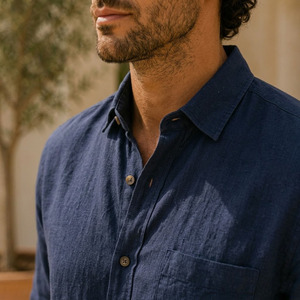 Camisas Casuales de Lino para Hombre, 100% Lino, Transpirables, Cómodas, Anti-Pilling, Suaves, Certificadas OEKOTEX, Camisa de Verano - Product Image 5