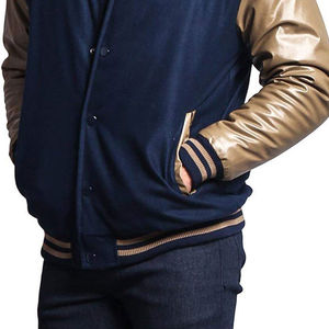 Chaqueta Varsity Personalizada con Logotipo Bordado en Chenille para Hombre, Estilo Casual Urbano, de Lana y Cuero, Invierno, Ecológica, Transpirable, Servicio OEM - Product Image 3