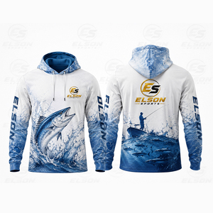 Nouveaux vêtements de pêche, chemises à manches longues pour hommes, sweat à capuche de pêche à séchage rapide pour l'extérieur, fabriqué par Elson Sports - Product Image 6