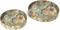 Op maat gemaakt design, premium kwaliteit, houten emaille bedrukte klassieke enkelvoudige multifunctionele serveerschaal voor keuken, servies en thee.