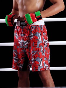 Pantalones Cortos de MMA para Hombre, Diseño Desgastado, Cintura Elástica, para Entrenamiento de Gimnasio, Kickboxing, Ligeros, de Secado Rápido, Coloridos, para Artes Marciales Mixtas - Product Image 6