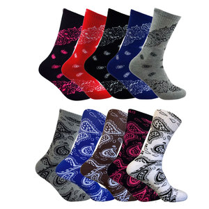 Bandanna Athletic Sports Cushioned Unisex Everyday Comfort Crew <b>Socks</b> Breathable Soft Fabric Durable Performance Training Gym - Product Image 1
