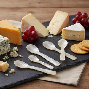 Mother of Pearl Caviar Plate and Spoon Set Handmade Natural <b>Shell</b> Serving Dish with Spoon Luxury Tableware for Restaurant - Product Image 6