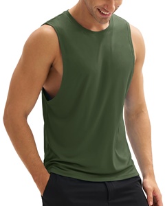 Camiseta Deportiva Personalizada con Logotipo para Hombre, de Poliéster/Algodón, de Secado Rápido, con Diseño sin Mangas y Estampado por Transferencia de Calor - Product Image 3