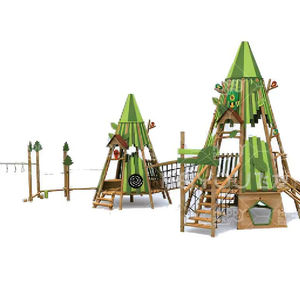 Estructura de Juegos para Exteriores HP-OPA 033, Plataformas Multinivel Coloridas y Duraderas para Zona de Actividades Divertidas - Product Image 1