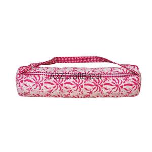 Bolsa de Yoga para Mujer 100% Algodón Hecha a Mano, Estampada con Bloques Indios, Ligera y Ecológica, con Cierre - Product Image 5
