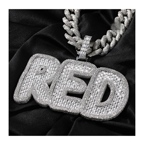 Colgante de Plata 925 Ecológico con Diamante Moissanita, Joyería Hip Hop Iced Out, Collar de Lujo, Regalo de Moda para Hombres y Mujeres - Product Image 1