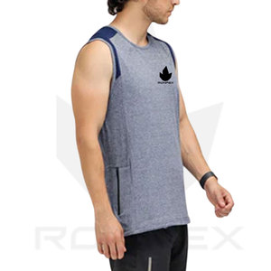 เสื้อกล้ามออกกำลังกายผู้ชายคุณภาพสูงขายดี แห้งเร็ว ระบายอากาศได้ดี - Product Image 2