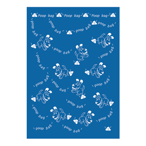 Bolsas de caca de perro ecológicas de 50 rollos azules, plástico biodegradable portátil personalizado, función de apertura fácil, superventas en Taiwán - Product Image 1