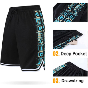 Pantalones Cortos de Baloncesto Premium para Hombre con Estampado de Leopardo, Cinta Reflectante Delantera, Cierre con Cordón - Estilo Urbano para Máxima Comodidad - Product Image 4