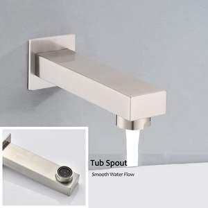 Système de douche pluie mural de luxe en laiton de 10 pouces, finition nickel brossé, ensemble de robinetterie de douche et bain combiné - Product Image 4