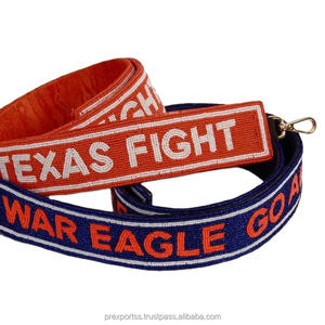 Beaded Cotton Texas Fight Bag Eagle <b>Strap</b> <b>Adjustable</b> Crossbody Shoulder Belt Custom Embroidery Vintage Gameday College Trendy - Product Image 1
