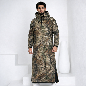 Caftan Musulman Islamique Traditionnel Camouflage Arbre Jubba Manches Longues Hiver Thawb Marocain Thobe Abaya Dubai pour Homme - Product Image 1