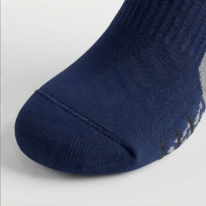 Crew <b>Socks</b> Solid Navy Blue 100% Cotton Breathable Knitted Regular Style Adult Daily Casual Spring Wear - Product Image 6