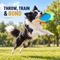 Jouet interactif pour chien Yite Pet en tissu Oxford, série de disques volants, pour l'entraînement, le jeu de fléchettes, le tirage à la main et résistant aux morsures