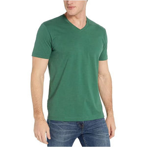 Camisetas de Cuello en V Color Naranja y Negro para Hombre, Hechas a Medida, de Alta Calidad, con Logotipo Personalizado, Transpirables, Precio al por Mayor, con Servicios OEM - Product Image 1