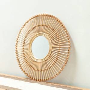 Handmade Rattan <b>Wall</b> <b>Mirror</b> <b>Round</b> Bamboo Cane <b>Mirror</b> Natural Boho Decorative <b>Wall</b> Hanging Home Decor - Product Image 6
