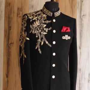 Salwar Kameez Clásico Indio-Pakistaní para Hombre, Traje de Novio Real Bordado, Protección Solar, Sin Arrugas - Product Image 1