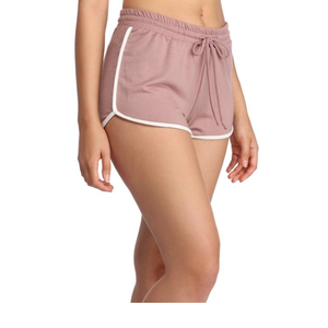 Shorts pour femmes à ourlet incurvé, doux et confortables, décontractés, pour la détente, taille élastique, coupe mi-largue, écologiques - Product Image 5