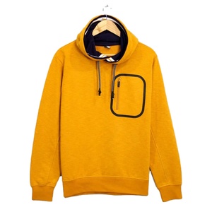 Sudadera con Capucha Unisex Color Amarillo Mostaza, Corte Regular, Informal, con Bolsillo con Cremallera, Secado Rápido, Ropa de Invierno - Product Image 6