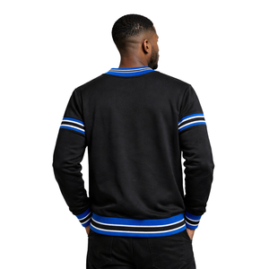 Sweat-shirt à col rond en chenille noire Phi Beta Sigma, vêtements de fraternité grecque avec un design chenille classique, confort et style - Product Image 2