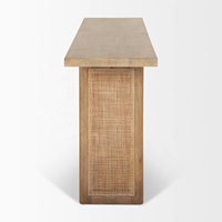 Table console contemporaine en bois de manguier massif marron Design moderne de luxe pour les entrées Couloirs Salons pour hôtels