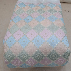 SQ embroidery fabric beaded fabric embroidery fabric mesh fabric abaya fabric fancy fabric garment manufacturing wholesale trade - Product Image 2