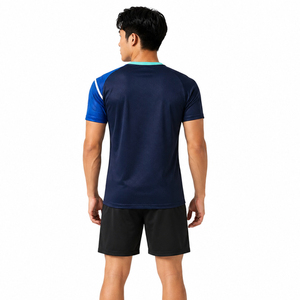 Conjunto de Camiseta y Pantalones Cortos Deportivos Personalizados para Hombre, Color Azul, para Tenis, Entrenamiento y Partidos - Product Image 2