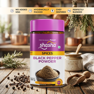 House of Pansari Shasha 100g Pimienta Negra Fresca Especias y Hierbas Crudas con 15 Meses de Duración - Product Image 3