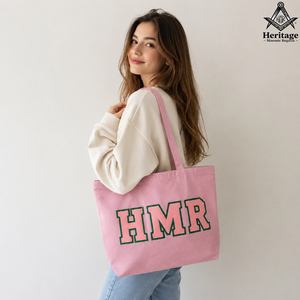 HMR Alpha |   Sac de shopping réversible brodé Kapa Alpha Soror pour femmes |   Sacs fourre-tout personnalisés brodés pour femmes de sororité - Product Image 1