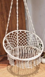 Luxurious Hammock <b>Chair</b>, <b>Macrame</b> Round <b>Swing</b>, Hanging Cotton <b>Macrame</b> Hammock <b>Chair</b>, <b>Macrame</b> - Product Image 4