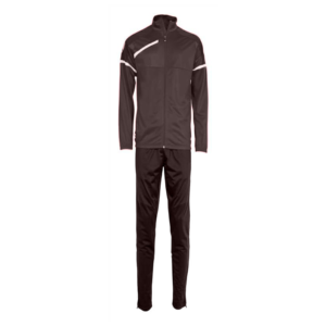 Ensemble de survêtement pour homme, couleur noire, blocs de couleur, veste coupe-vent en polyester à manches longues, pantalon, adulte, toutes saisons - Product Image 1