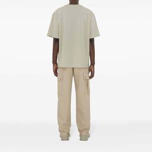 T-shirt en coton de haute qualité, imprimé, marque de créateur, col rond, manches courtes, avec motif imprimé bleu sarcelle, coupe classique, décontracté, en jersey - Product Image 5