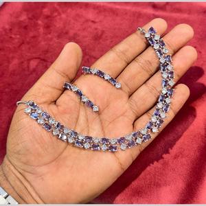 American Diamond <b>Necklace</b> <b>Set</b> <b>Silver</b> Plated 11151690PU Elegant Fine Jewelry - Product Image 1