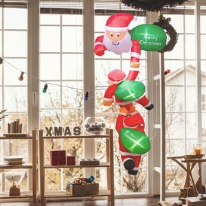 Gigantesco Babbo Natale Gonfiabile Illuminato a LED di 2,4 Metri, 6 Design e 3 Insegne 'Buon Natale', Decorazioni Natalizie da Esterno Impermeabili a Montaggio Rapido - Product Image 2
