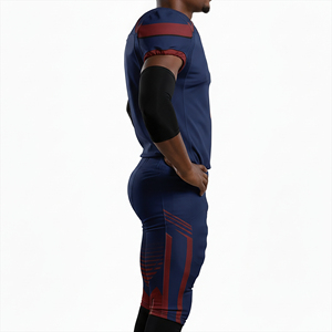 Nueva Llegada, Conjuntos Deportivos Personalizados al por Mayor, Impresión por Sublimación Digital, Logotipo Bordado Personalizado, Pantalones Cortos Americanos Transpirables - Product Image 3