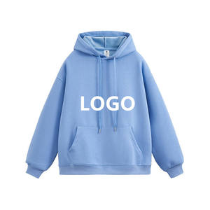 เสื้อฮู้ดดี้โอเวอร์ไซส์สีเขียวมิ้นท์สำหรับผู้หญิง มีกระเป๋าแบบจิงโจ้และฮู้ดแบบมีเชือกผูก - Product Image 3